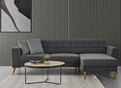Luxus Ecksofa L - Form moderne Grau Couch Designer Möbel Wohnzimmer